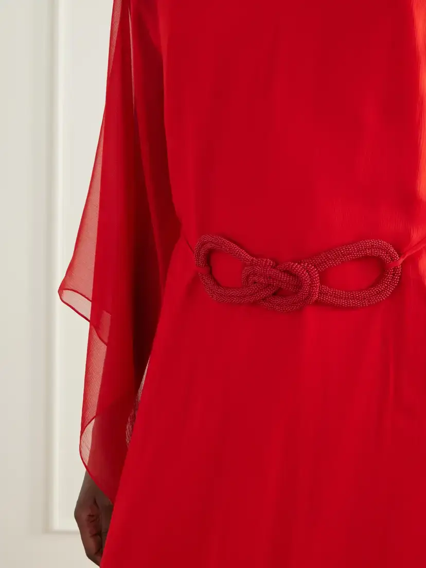 ANDRES OTALORA Gesto Continuo Silk-chiffon Maxi Dress | Thumbnail 4