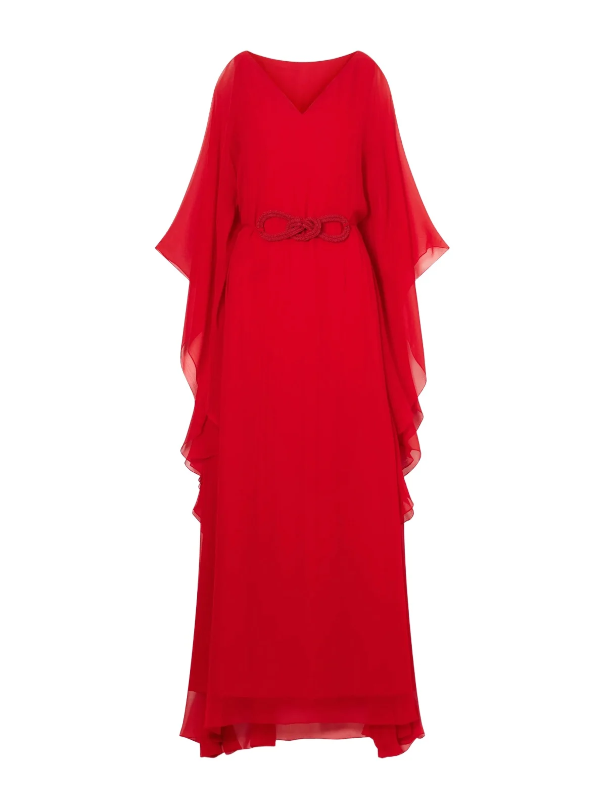 Gesto Continuo Silk-chiffon Maxi Dress