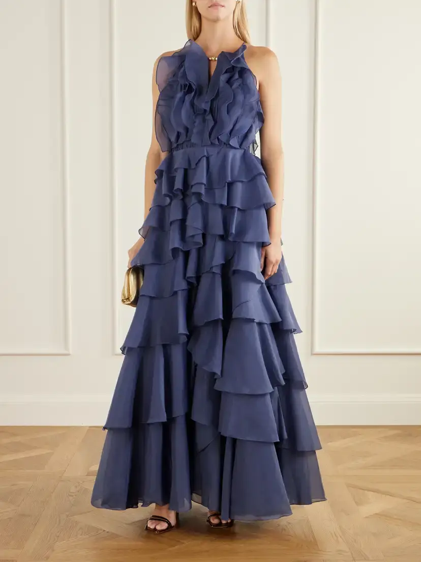 Aje Cleo Ruffled Tiered Organza Gown | Thumbnail 2 Aje Cleo Ruffled Tiered Organza Gown | Thumbnail 2