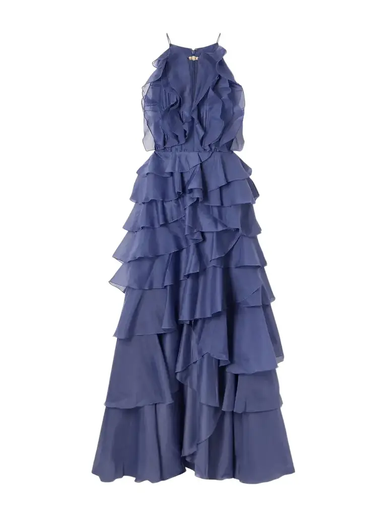 Aje Cleo Ruffled Tiered Organza Gown