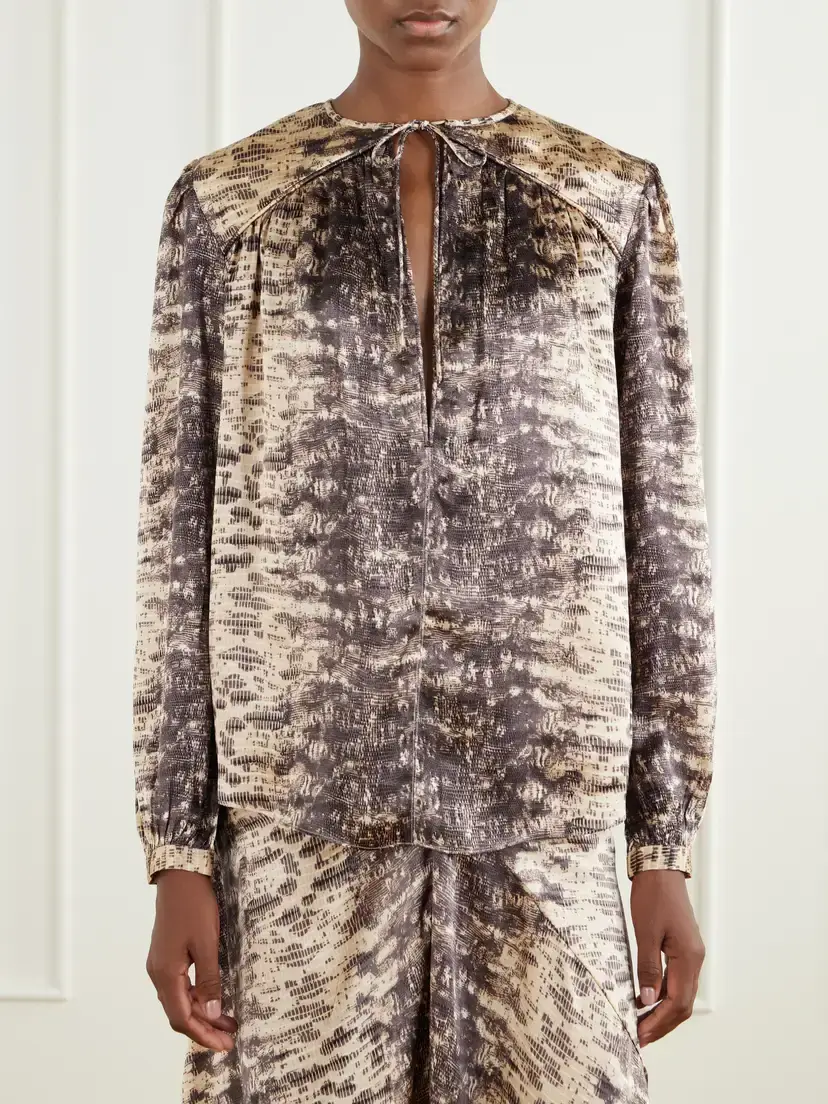 Isabel Marant Laraya Printed Silk Blouse | Thumbnail 3 Isabel Marant Laraya Printed Silk Blouse | Thumbnail 3