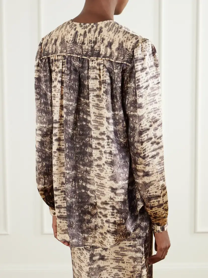 Isabel Marant Laraya Printed Silk Blouse | Thumbnail 4 Isabel Marant Laraya Printed Silk Blouse | Thumbnail 4