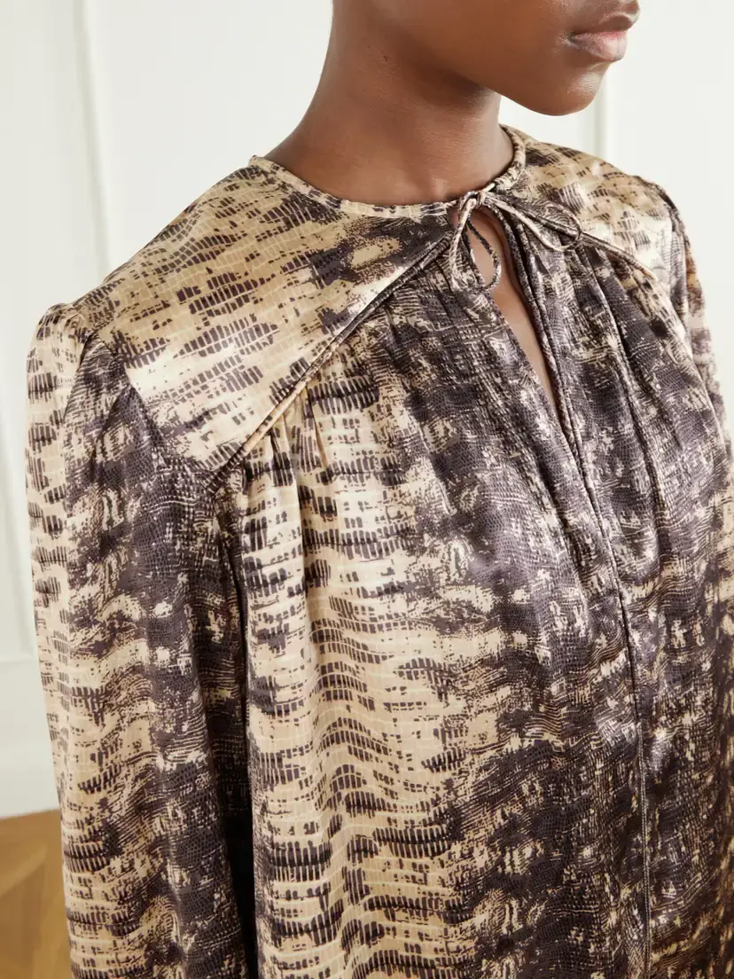 Isabel Marant Laraya Printed Silk Blouse | Thumbnail 5 Isabel Marant Laraya Printed Silk Blouse | Thumbnail 5