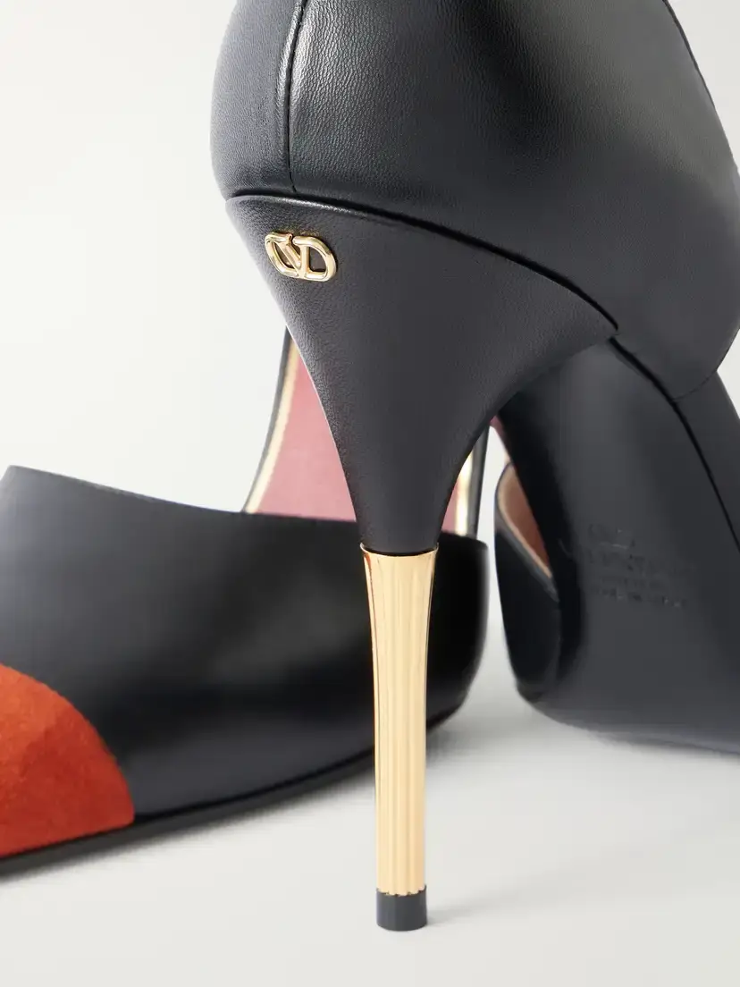 Valentino Garavani Sinead Suede-trimmed Leather Pumps | Thumbnail 5 Valentino Garavani Sinead Suede-trimmed Leather Pumps | Thumbnail 5