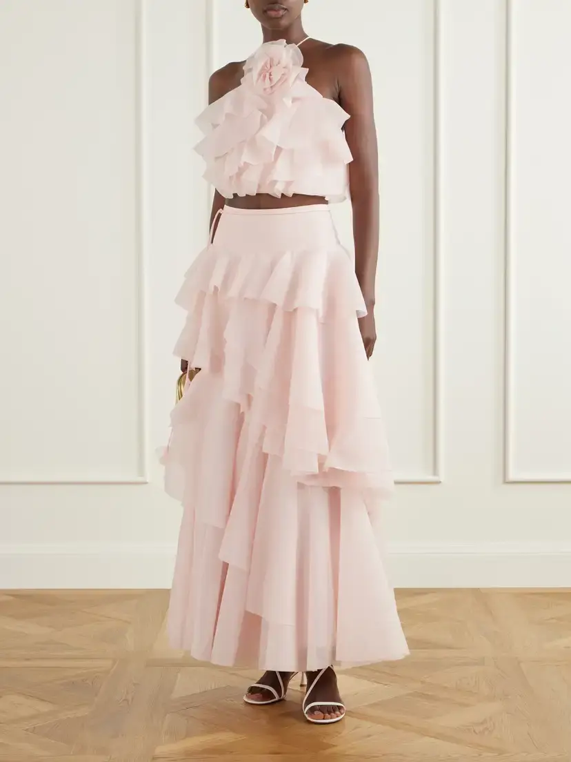 Aje Villa Ruffled Organza Midi Skirt | Thumbnail 2 Aje Villa Ruffled Organza Midi Skirt | Thumbnail 2