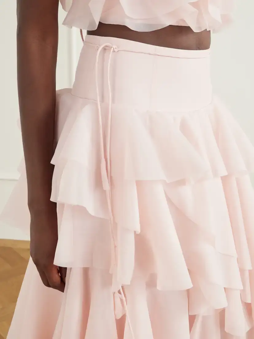Aje Villa Ruffled Organza Midi Skirt | Thumbnail 4 Aje Villa Ruffled Organza Midi Skirt | Thumbnail 4