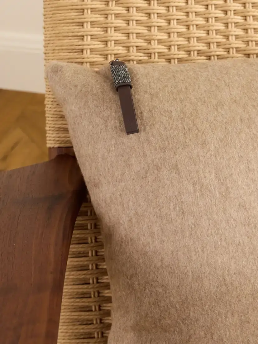 Brunello Cucinelli Bead-embellished Cashmere Cushion | Thumbnail 3 Brunello Cucinelli Bead-embellished Cashmere Cushion | Thumbnail 3