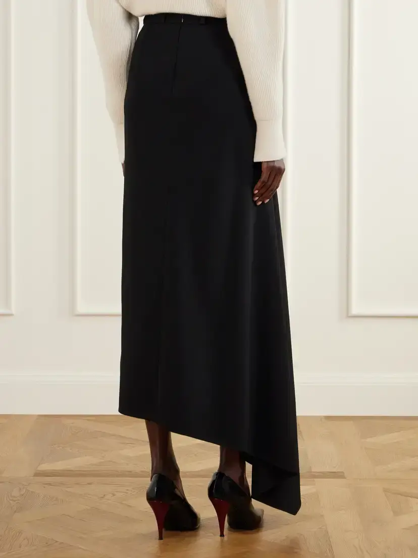 Givenchy Asymmetric Wool Midi Skirt | Thumbnail 3