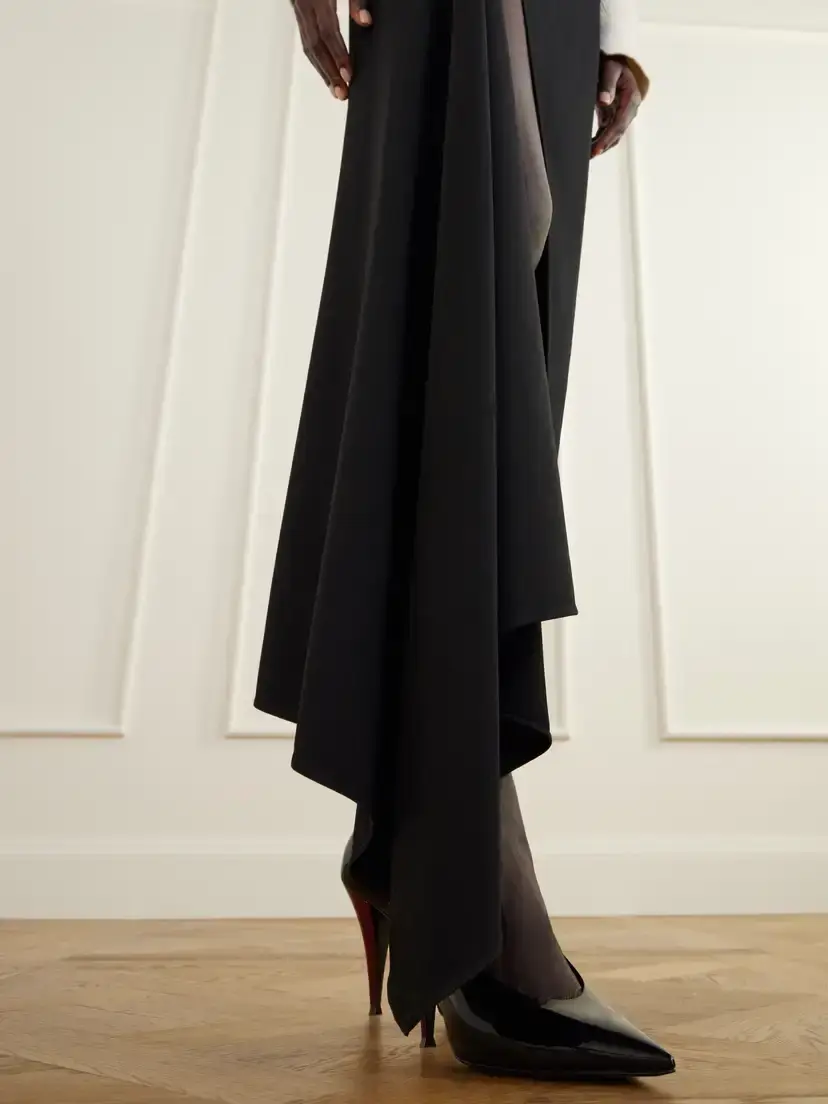 Givenchy Asymmetric Wool Midi Skirt | Thumbnail 5
