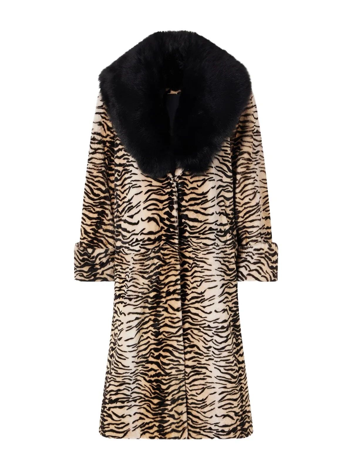 Nina Tiger-print Shearling Coat Nina Tiger-print Shearling Coat