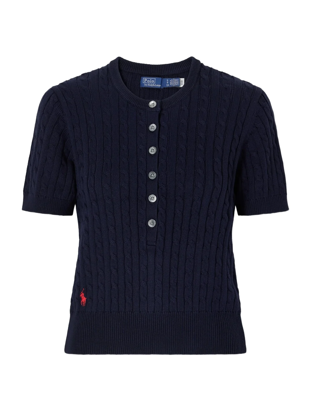 Polo Ralph Lauren Cable-knit Cotton Henley Sweater