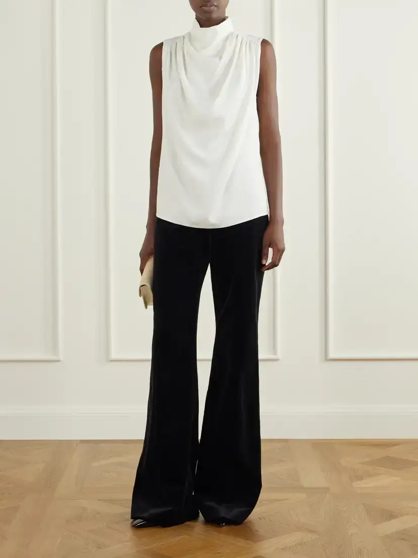 Costarellos Padra Cotton-velvet Flared Pants | Thumbnail 2 Costarellos Padra Cotton-velvet Flared Pants | Thumbnail 2