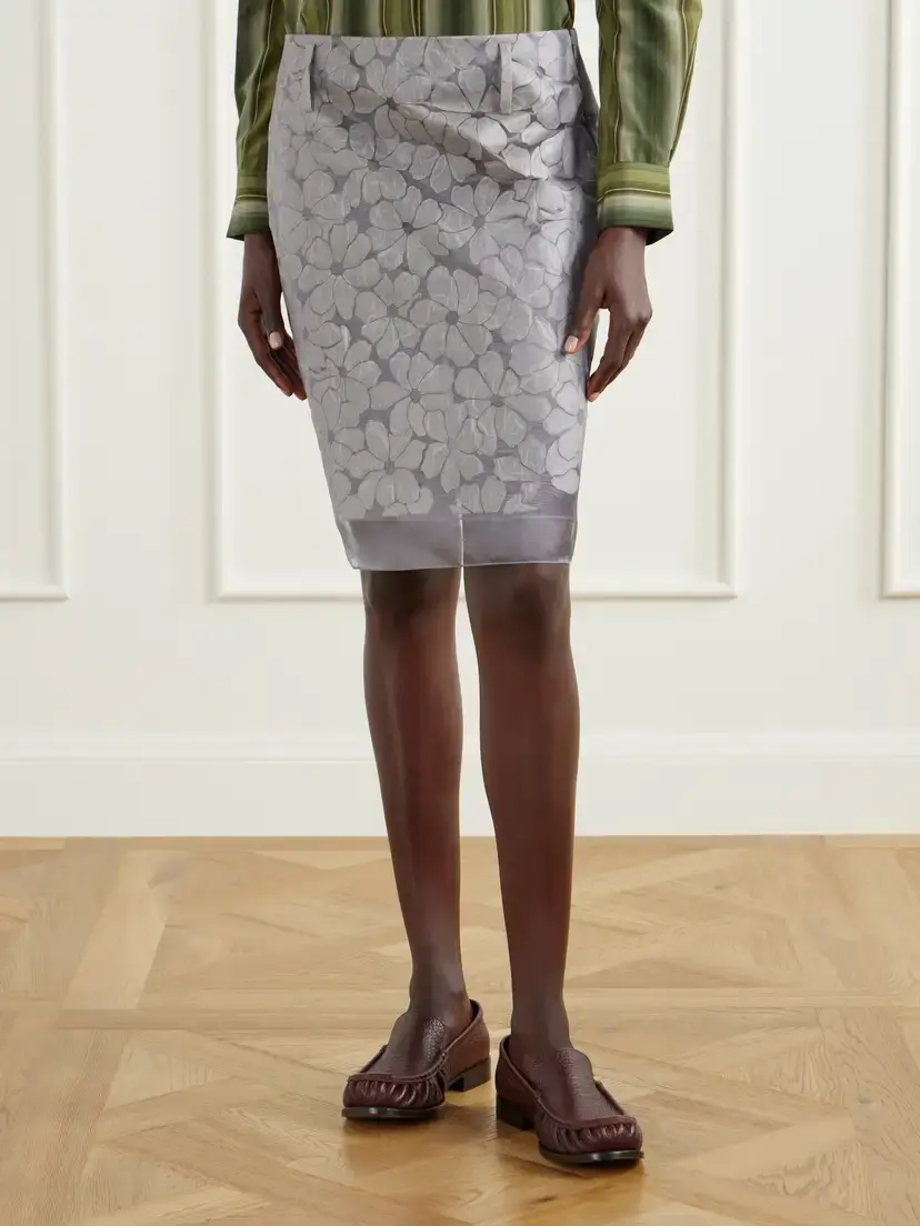 Marni Tiered Floral-appliquéd Organza Midi Skirt | Thumbnail 3 Marni Tiered Floral-appliquéd Organza Midi Skirt | Thumbnail 3