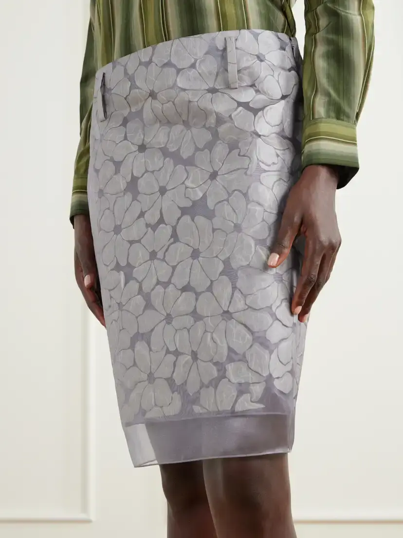 Marni Tiered Floral-appliquéd Organza Midi Skirt | Thumbnail 5 Marni Tiered Floral-appliquéd Organza Midi Skirt | Thumbnail 5