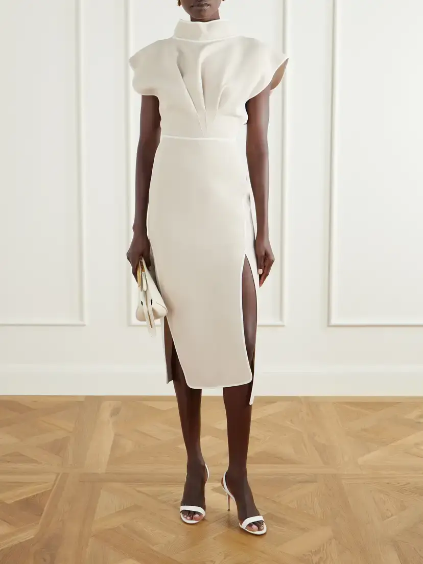 Maticevski Pageant Paneled Crepe Midi Dress | Thumbnail 2 Maticevski Pageant Paneled Crepe Midi Dress | Thumbnail 2