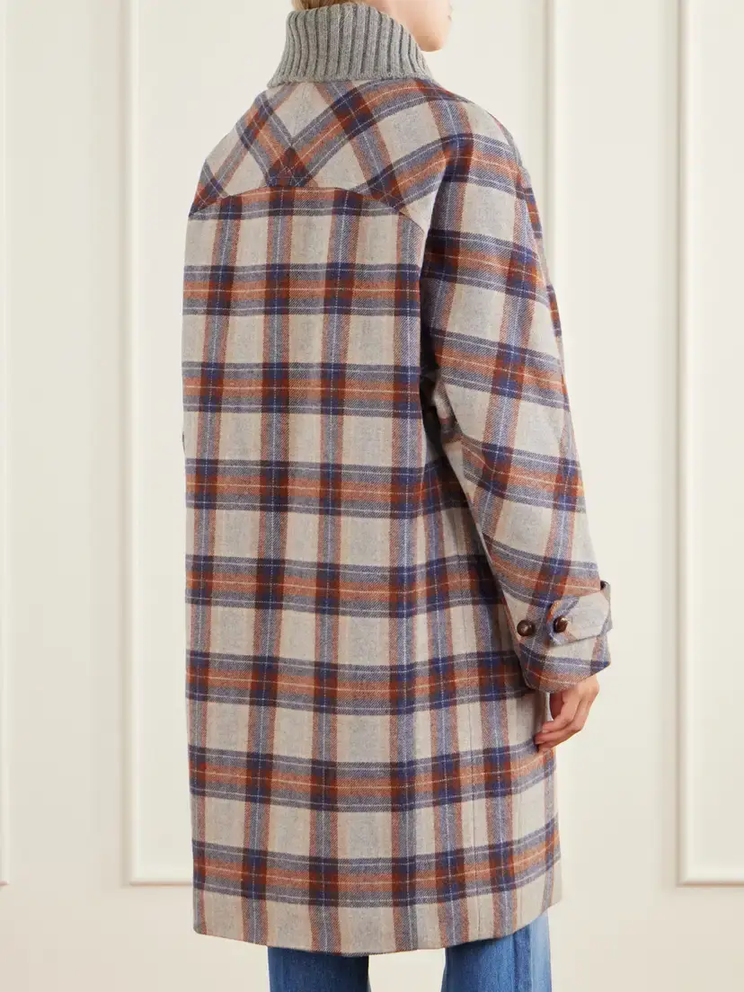 Veronica Beard Laurent Checked Wool-blend Twill Coat | Thumbnail 4