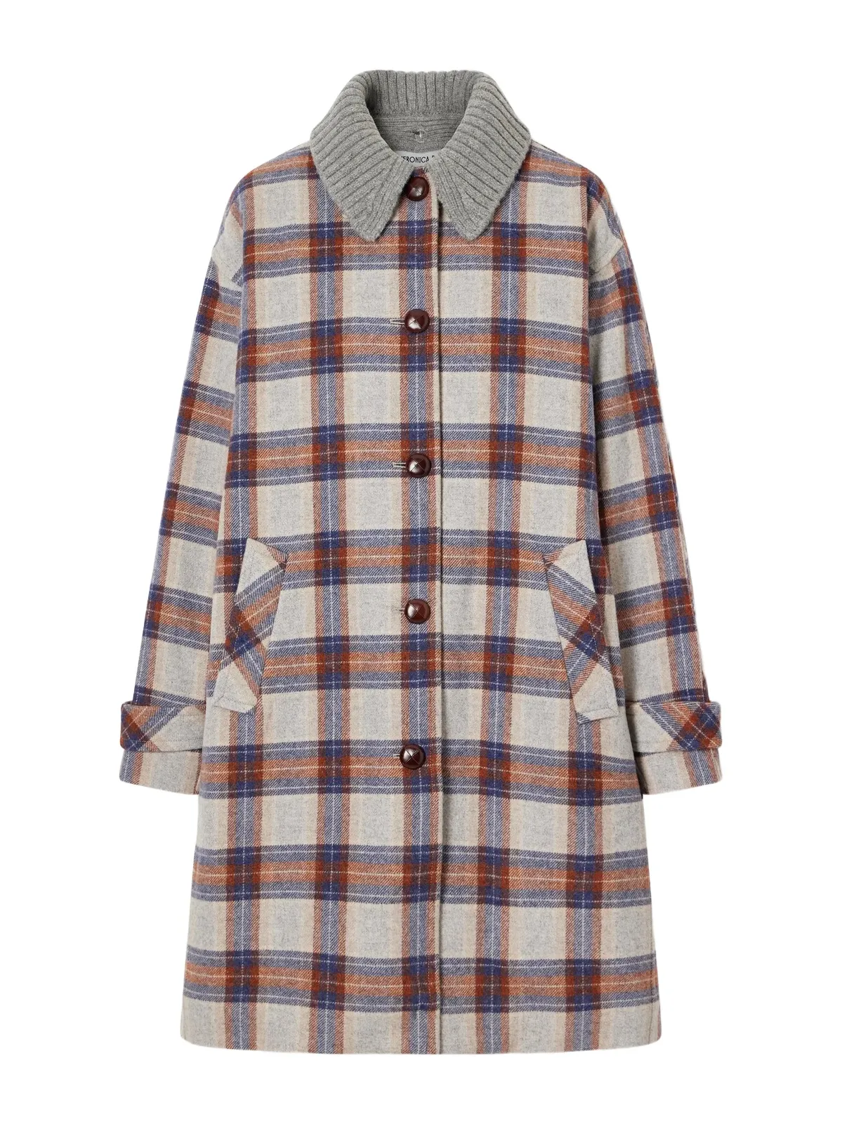Laurent Checked Wool-blend Twill Coat