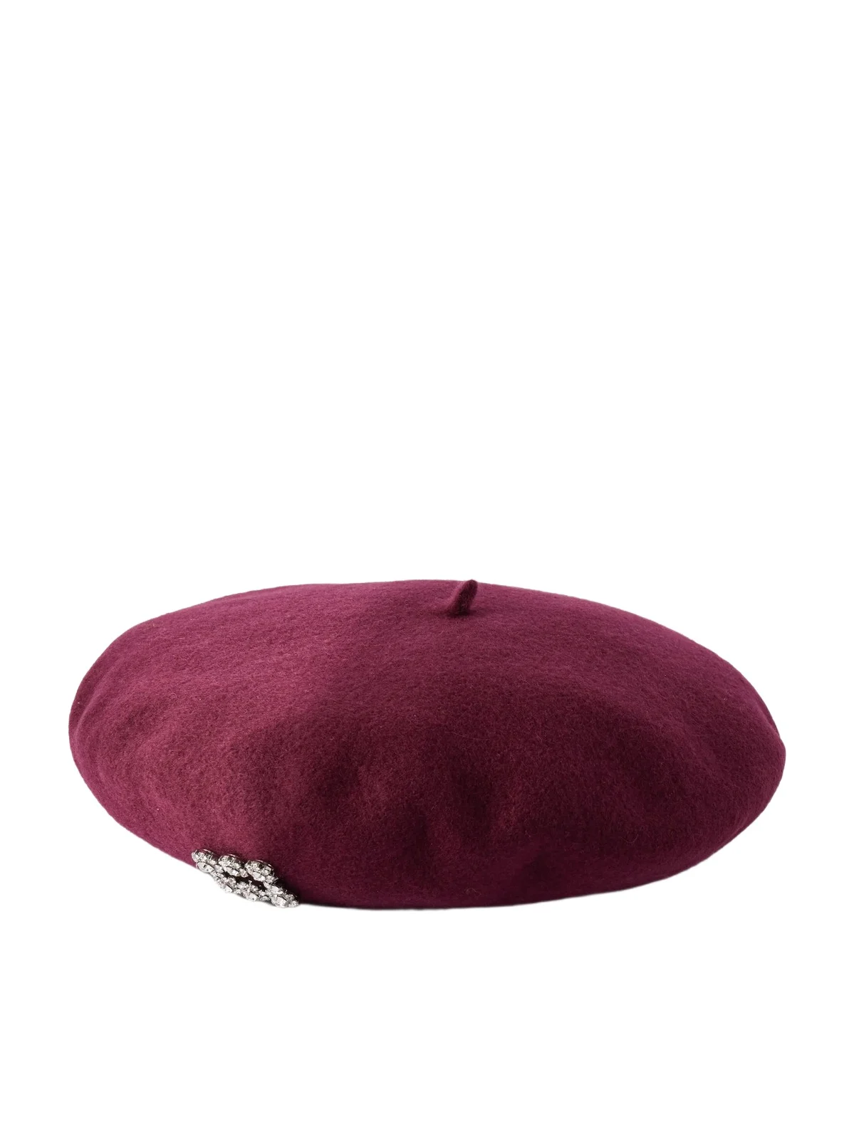 Crystal-embellished Wool Beret Crystal-embellished Wool Beret
