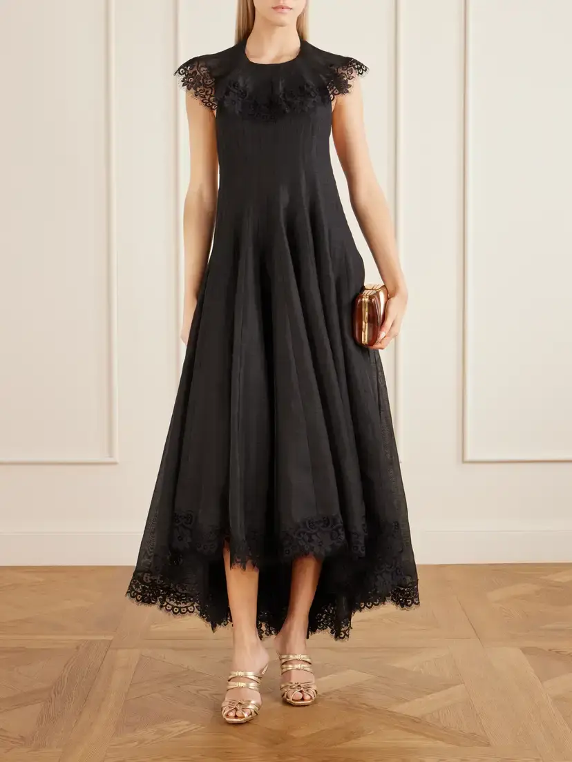 Zimmermann Ascent Open-back Lace-trimmed Linen And Silk-blend Midi Dress | Thumbnail 2