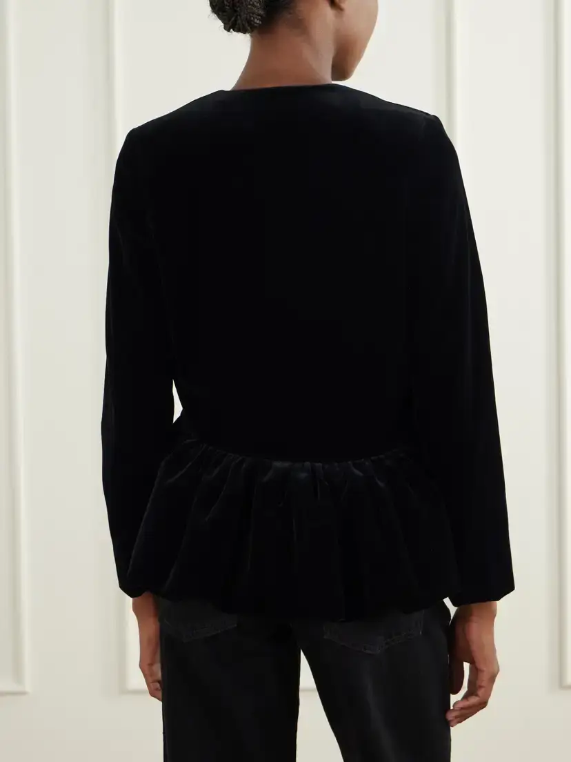 LIBEROWE Cotton-velvet Peplum Jacket | Thumbnail 3 LIBEROWE Cotton-velvet Peplum Jacket | Thumbnail 3