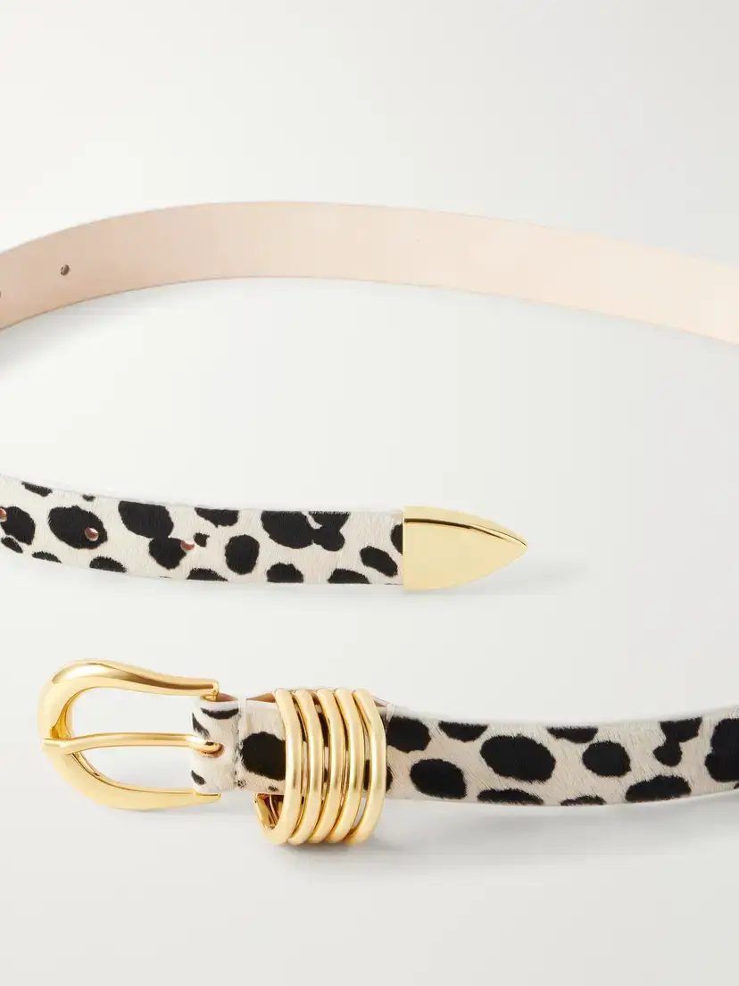 Déhanche Hollyhock Dalmatian Calf Hair Belt | Thumbnail 3
