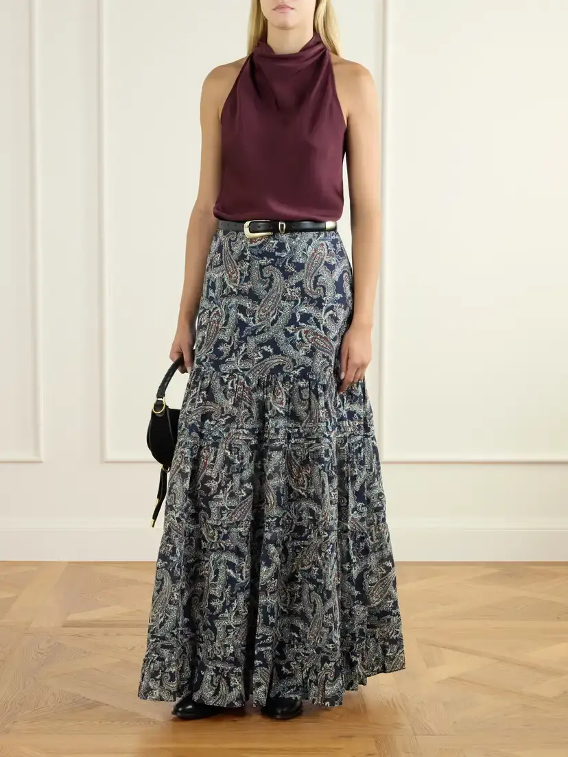 Veronica Beard Heatheralyn Gathered Paisley-print Cotton Maxi Skirt | Thumbnail 2 Veronica Beard Heatheralyn Gathered Paisley-print Cotton Maxi Skirt | Thumbnail 2