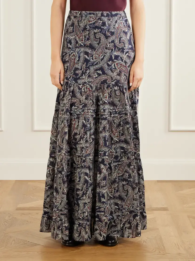 Veronica Beard Heatheralyn Gathered Paisley-print Cotton Maxi Skirt | Thumbnail 3 Veronica Beard Heatheralyn Gathered Paisley-print Cotton Maxi Skirt | Thumbnail 3