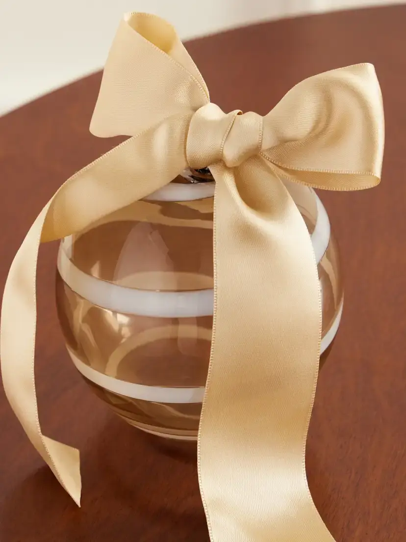 Brunello Cucinelli Set Of Three Striped Glass Ornaments | Thumbnail 3 Brunello Cucinelli Set Of Three Striped Glass Ornaments | Thumbnail 3