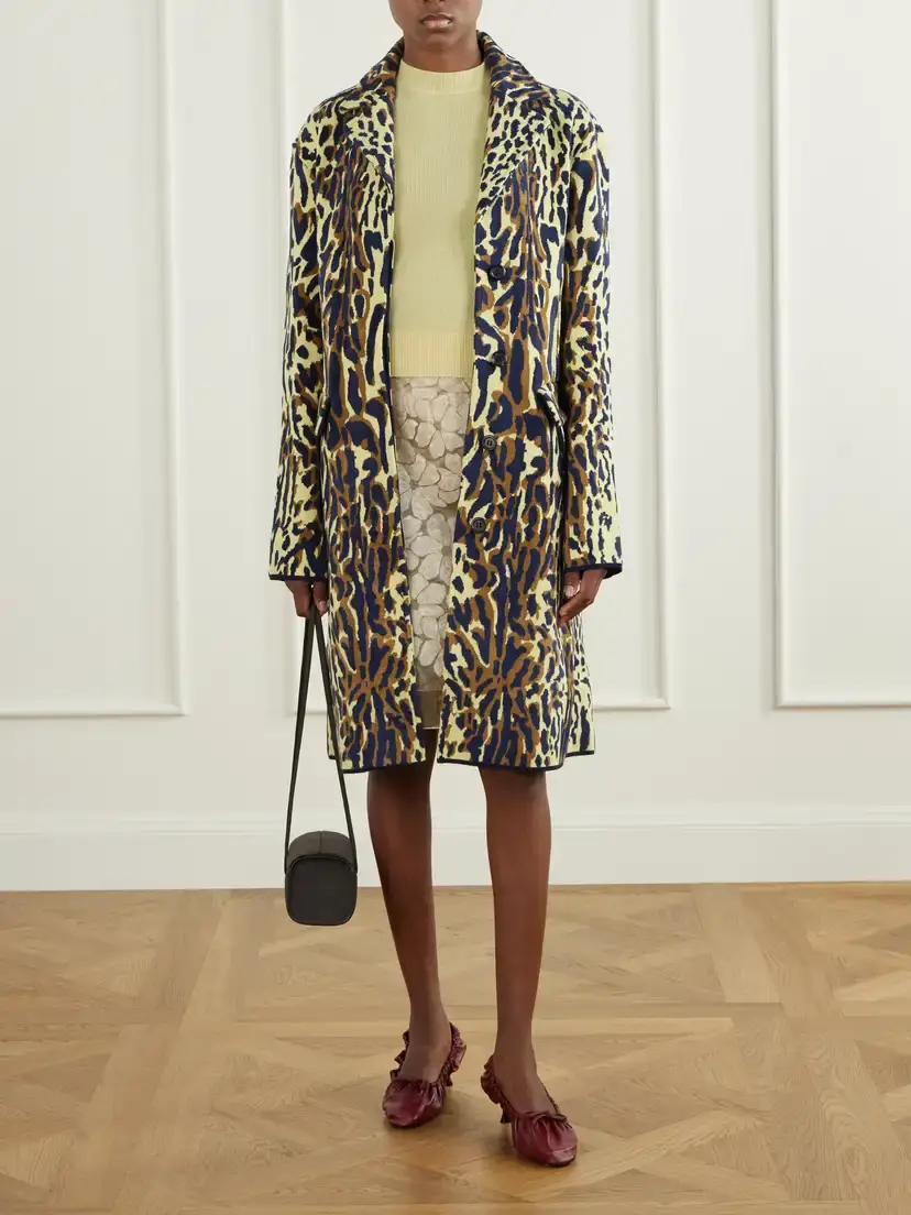 Marni Leopard-jacquard Virgin Wool Coat | Thumbnail 2 Marni Leopard-jacquard Virgin Wool Coat | Thumbnail 2