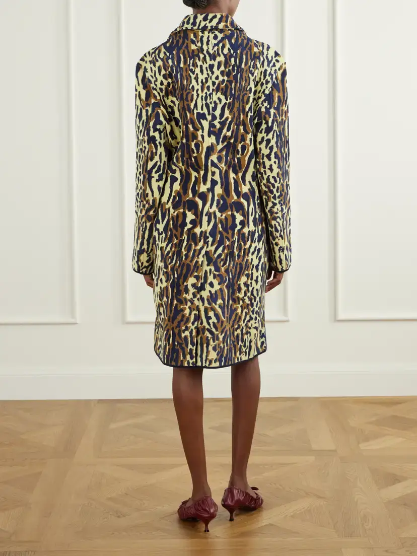 Marni Leopard-jacquard Virgin Wool Coat | Thumbnail 4 Marni Leopard-jacquard Virgin Wool Coat | Thumbnail 4