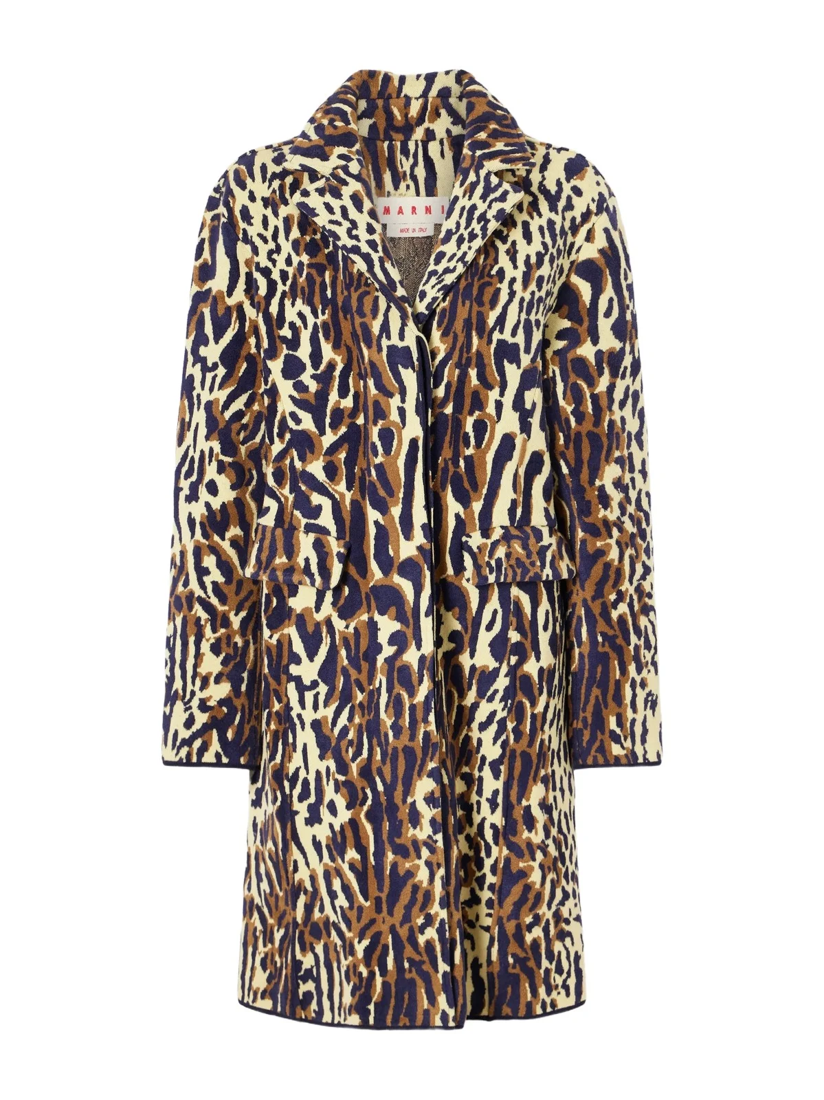 Marni Leopard-jacquard Virgin Wool Coat