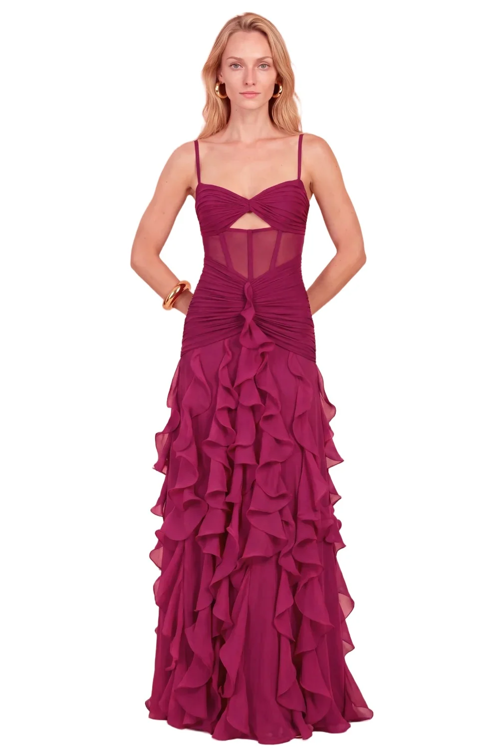 CHIFFON GLORIA MAXI DRESS