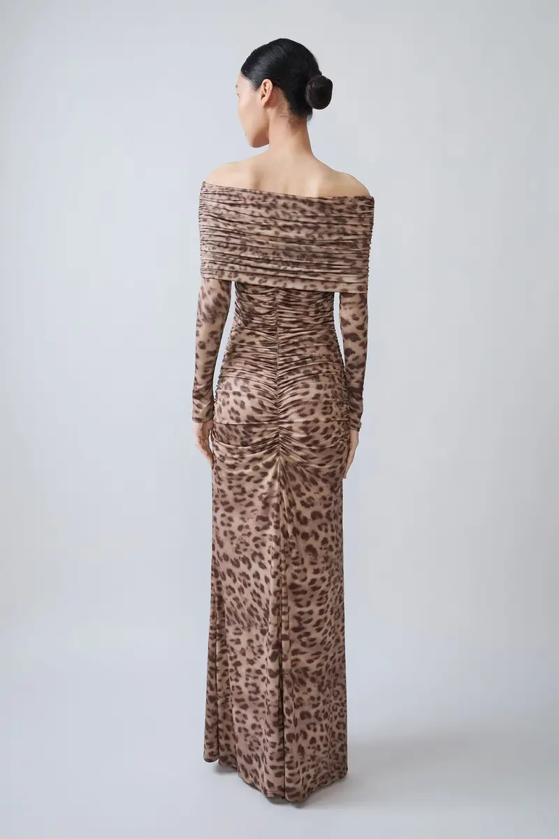 Lapointe Printed Jersey Off The Shoulder Gown | Thumbnail 2 Lapointe Printed Jersey Off The Shoulder Gown | Thumbnail 2