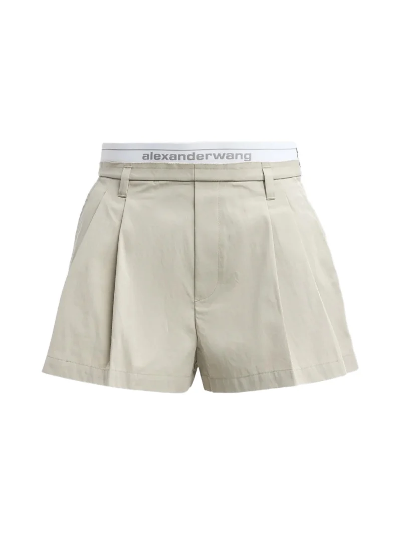 Alexander Wang Women's Logo Elastic High-Rise Shorts