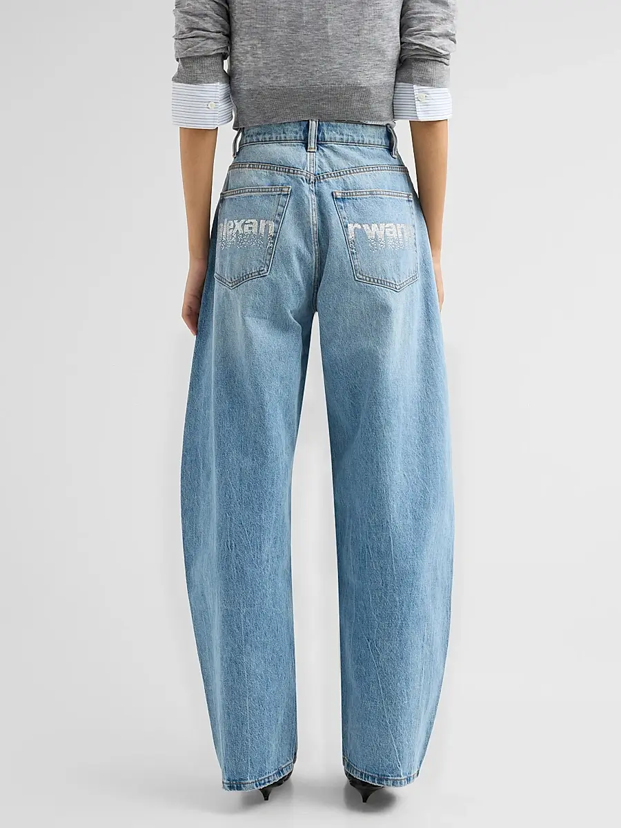 Alexander Wang Women's Crystal Hotfix Pocket Blowup Jeans | Thumbnail 3 Alexander Wang Women's Crystal Hotfix Pocket Blowup Jeans | Thumbnail 3