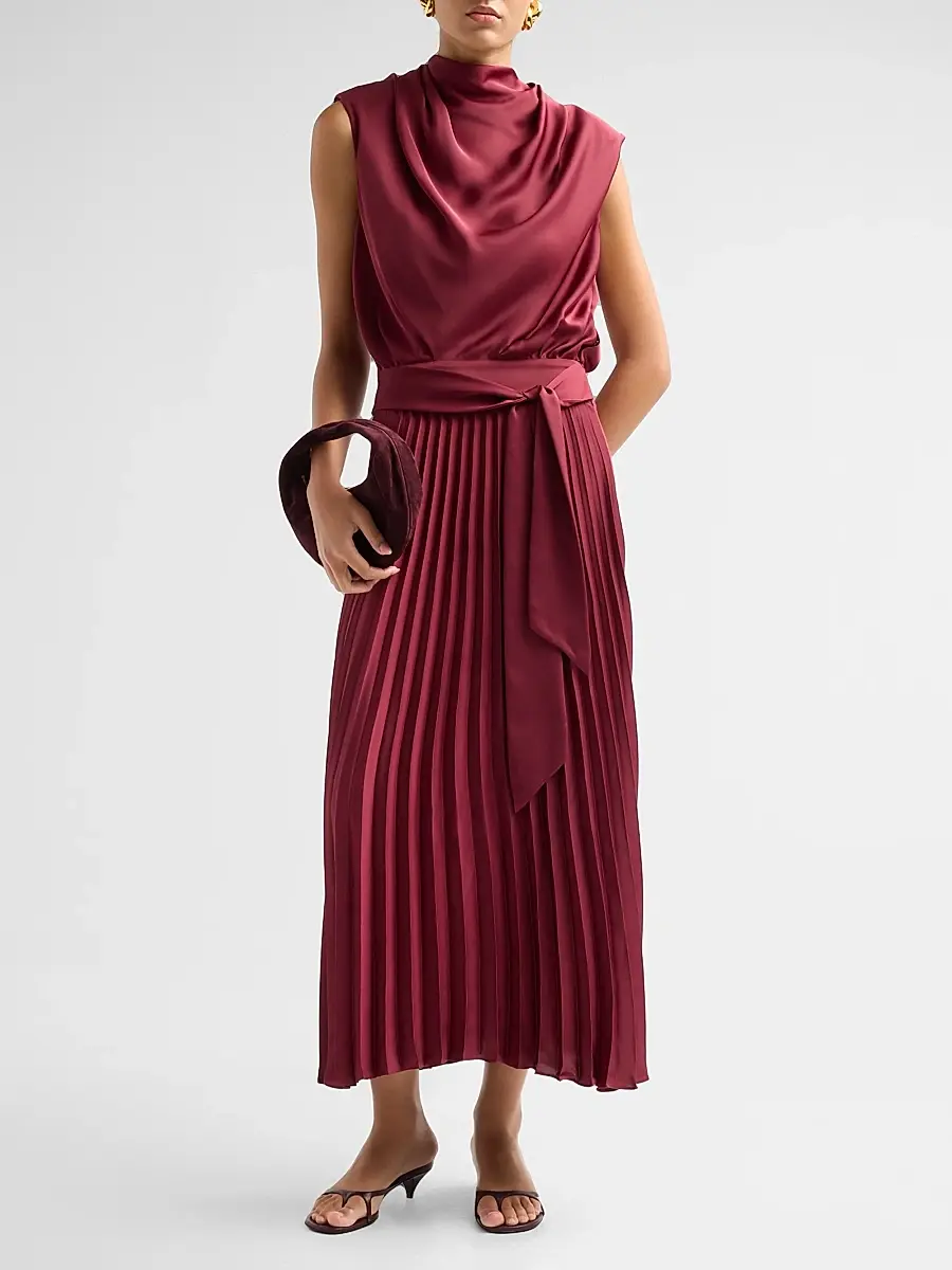 Ramy Brook Women's Farah Satin Midi Dress | Thumbnail 2 Ramy Brook Women's Farah Satin Midi Dress | Thumbnail 2