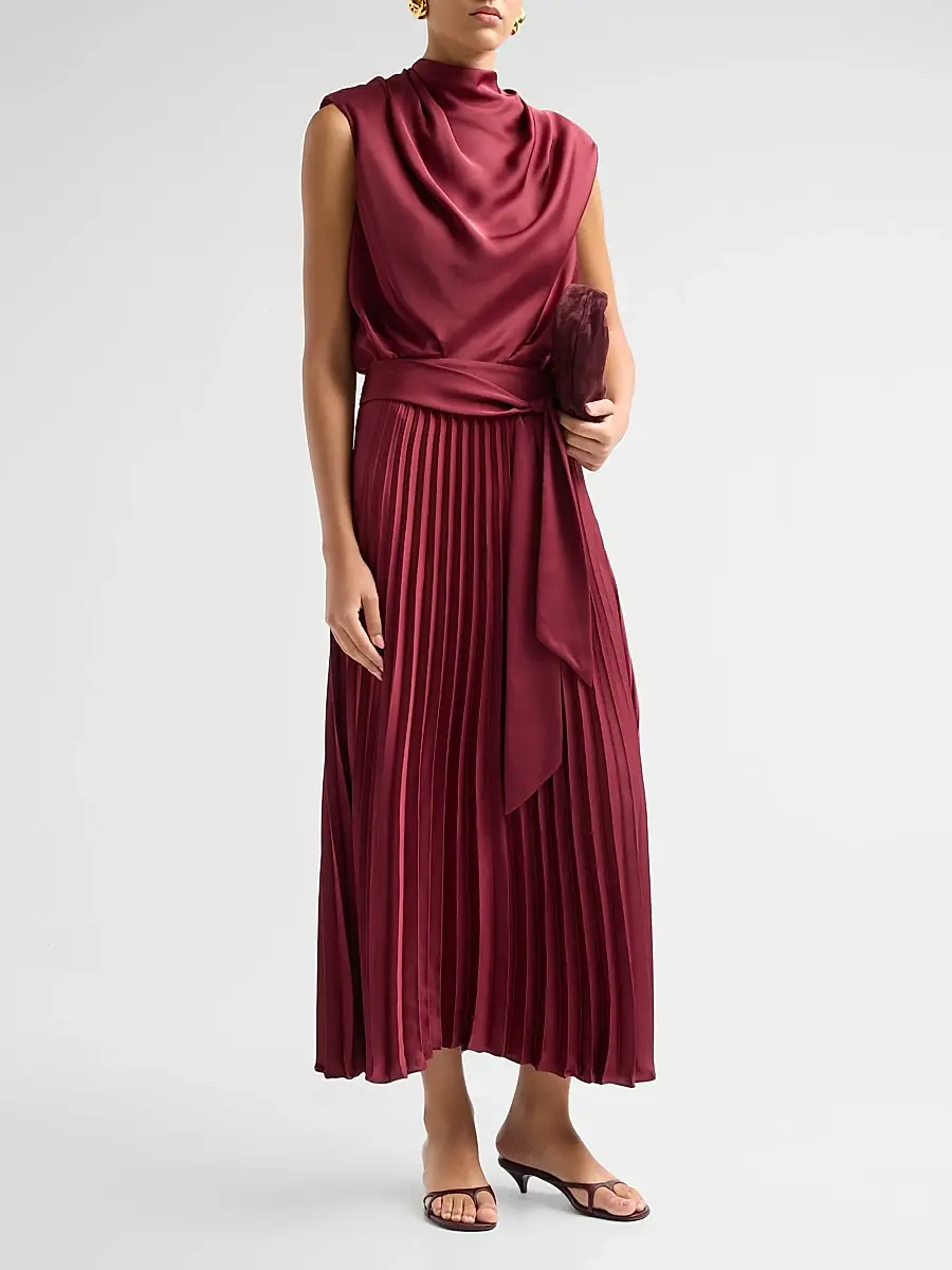 Ramy Brook Women's Farah Satin Midi Dress | Thumbnail 4 Ramy Brook Women's Farah Satin Midi Dress | Thumbnail 4