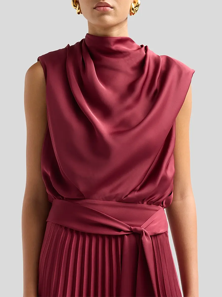 Ramy Brook Women's Farah Satin Midi Dress | Thumbnail 5 Ramy Brook Women's Farah Satin Midi Dress | Thumbnail 5