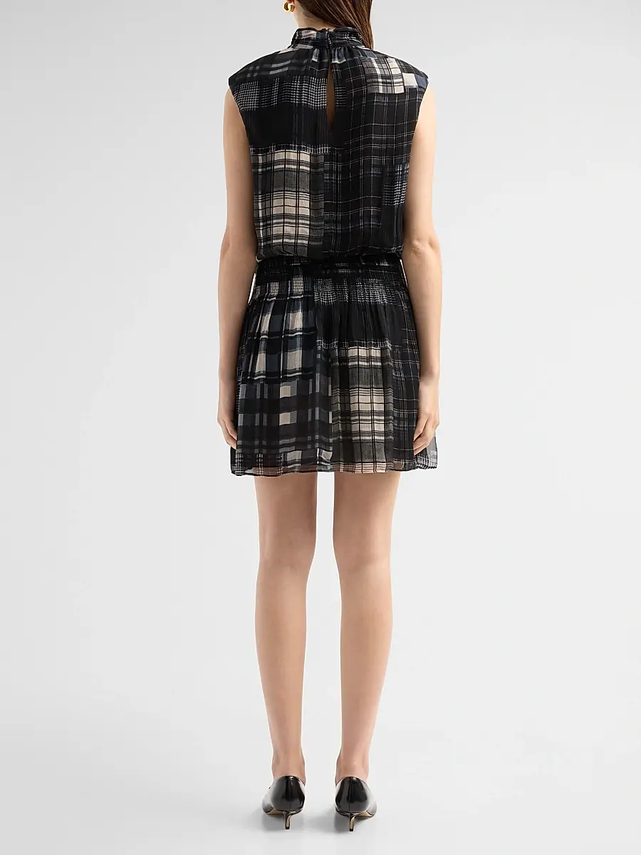 Ramy Brook Women's Leah Plaid Mini Dress | Thumbnail 3 Ramy Brook Women's Leah Plaid Mini Dress | Thumbnail 3