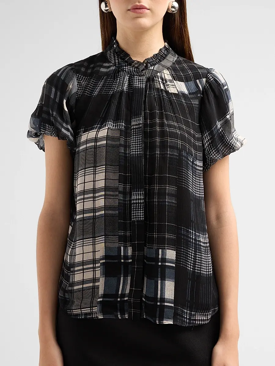 Ramy Brook Women's Lacey Plaid Top | Thumbnail 5 Ramy Brook Women's Lacey Plaid Top | Thumbnail 5
