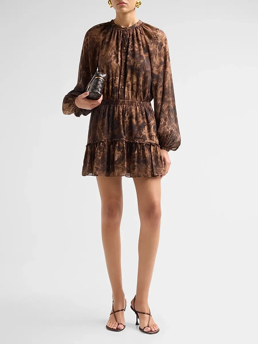 Ramy Brook Women's Vivi Printed Silk-Blend A-Line Mini Dress | Thumbnail 2 Ramy Brook Women's Vivi Printed Silk-Blend A-Line Mini Dress | Thumbnail 2