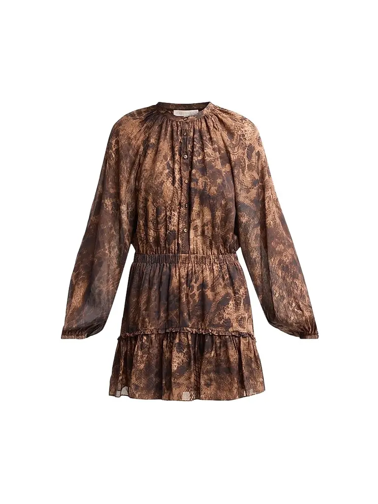Ramy Brook Women's Vivi Printed Silk-Blend A-Line Mini Dress