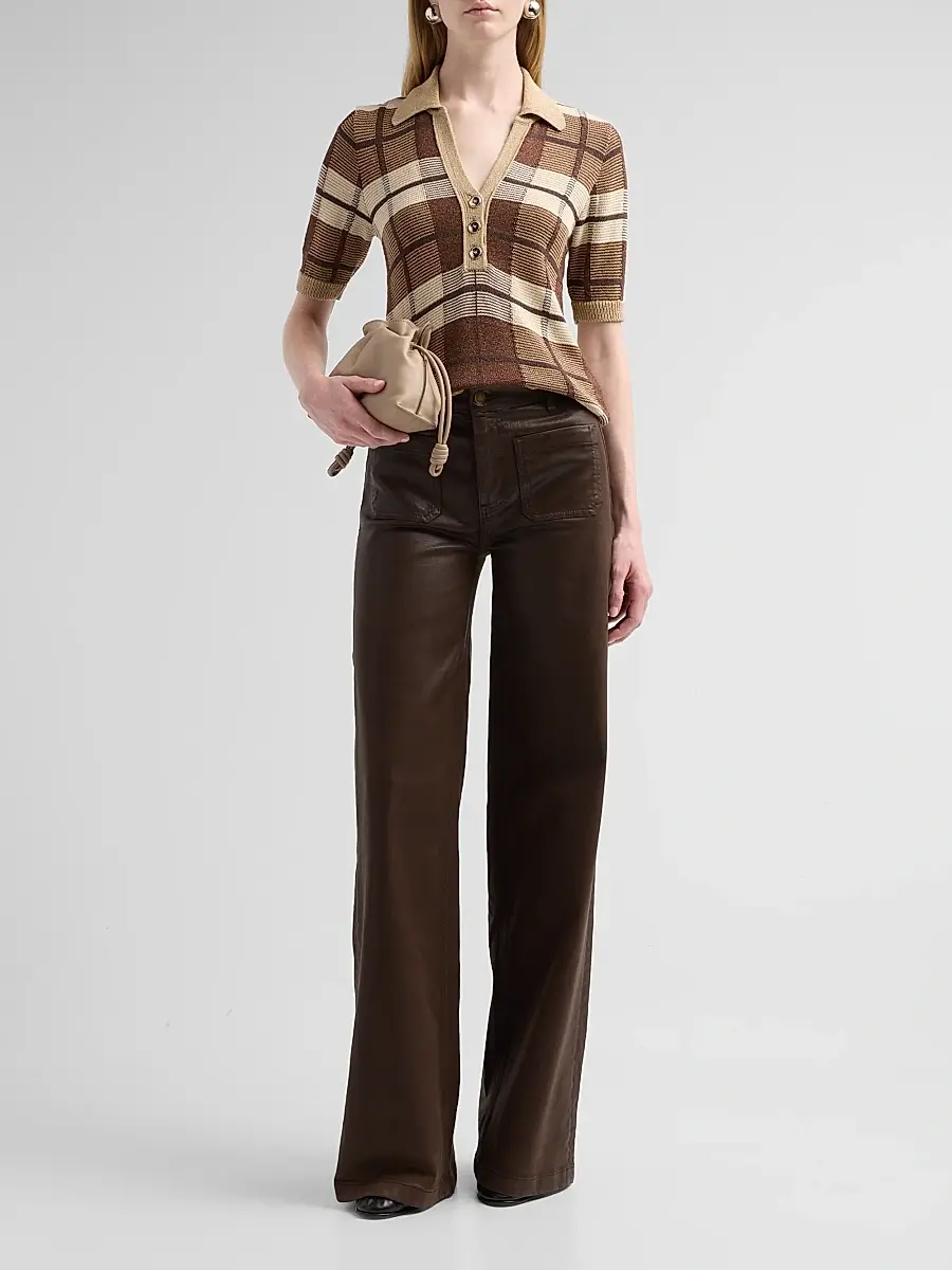 Ramy Brook Women's Cleo Coated Wide-Leg Jeans | Thumbnail 2 Ramy Brook Women's Cleo Coated Wide-Leg Jeans | Thumbnail 2
