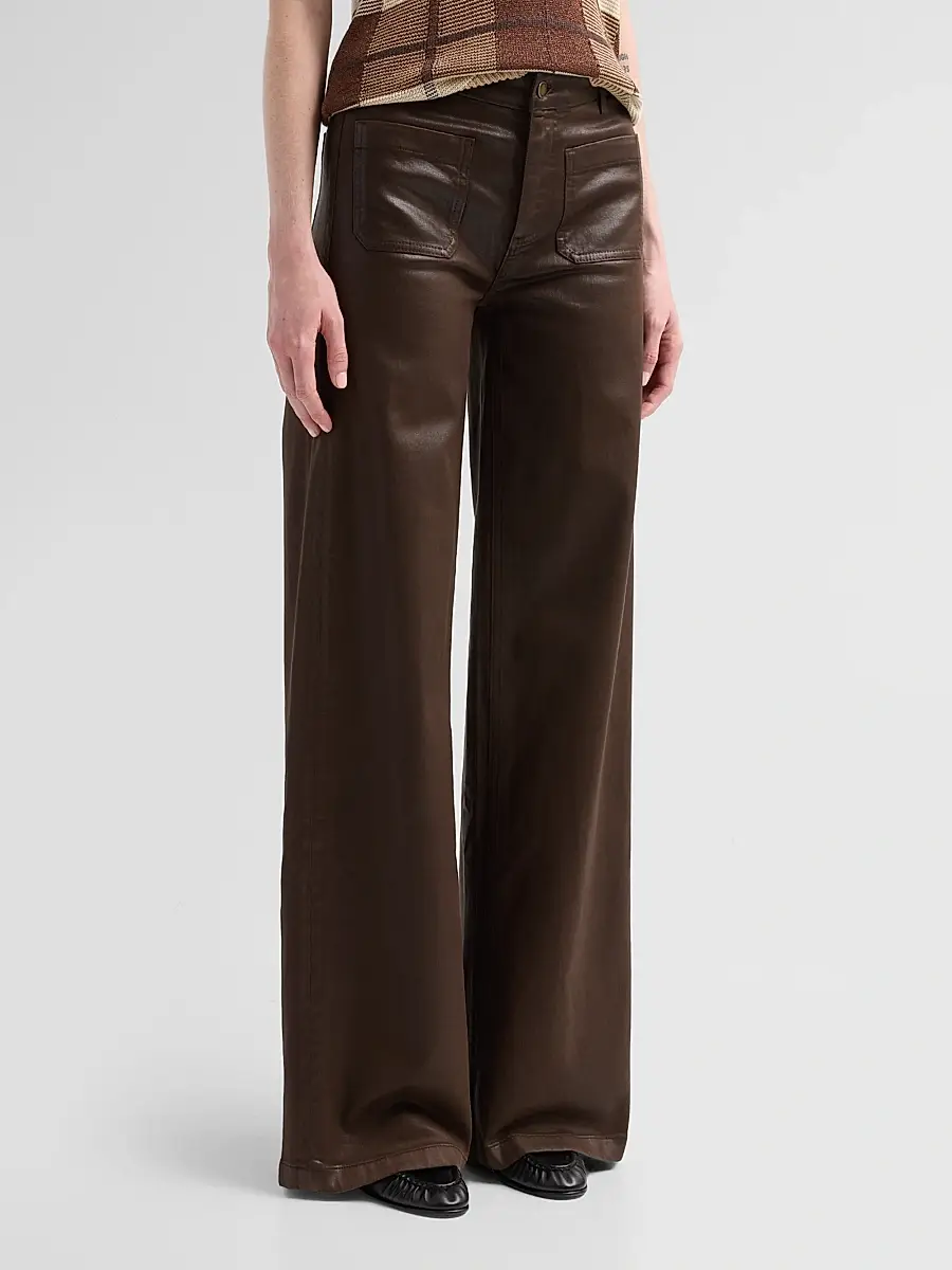 Ramy Brook Women's Cleo Coated Wide-Leg Jeans | Thumbnail 4 Ramy Brook Women's Cleo Coated Wide-Leg Jeans | Thumbnail 4