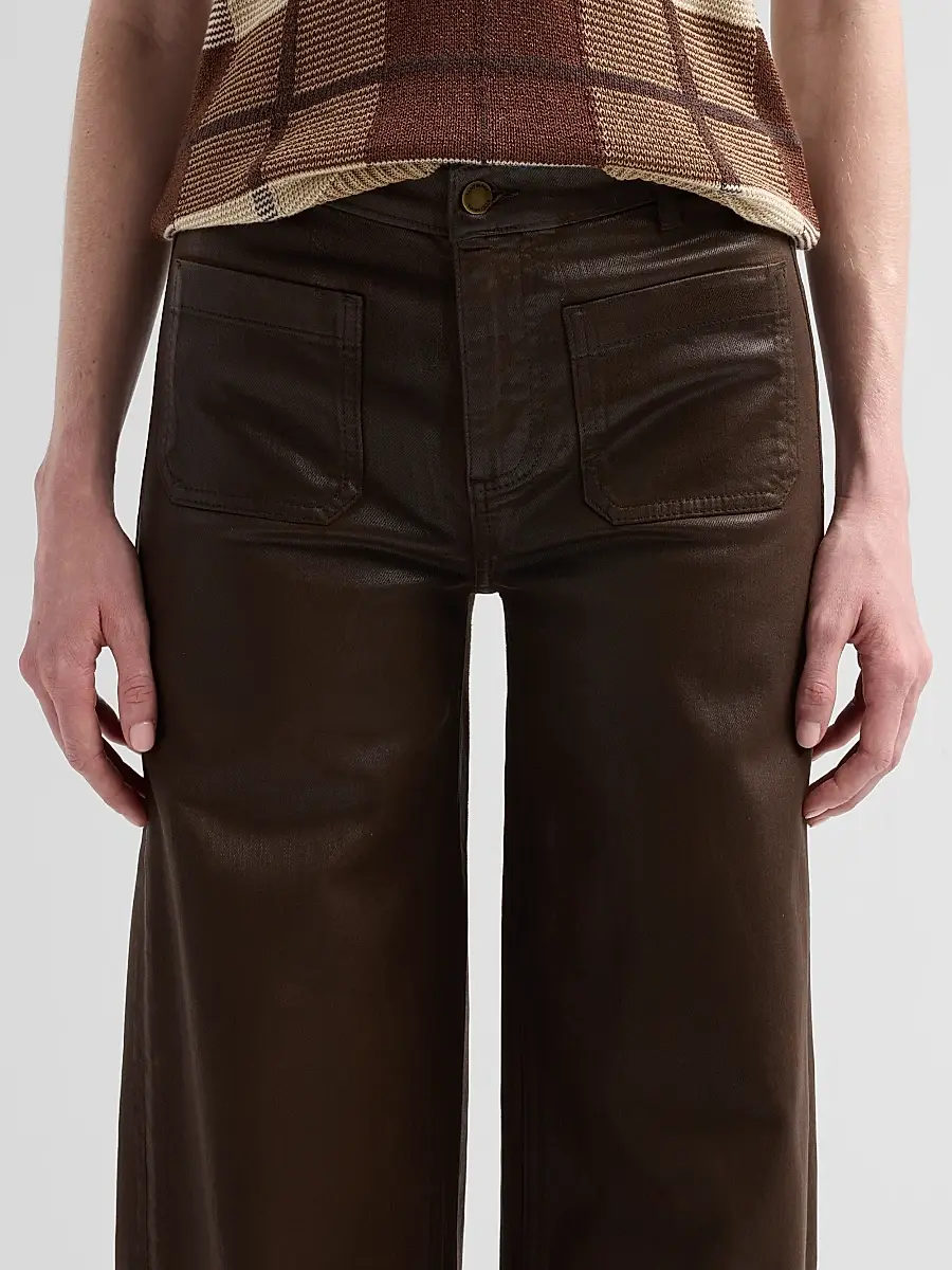 Ramy Brook Women's Cleo Coated Wide-Leg Jeans | Thumbnail 5 Ramy Brook Women's Cleo Coated Wide-Leg Jeans | Thumbnail 5