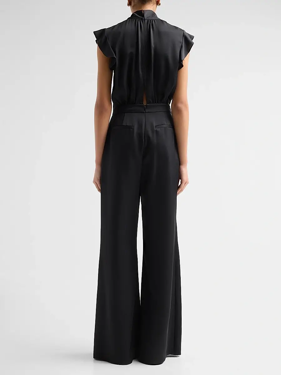 Ramy Brook Women's Irene Satin Tieneck Draped Jumpsuit | Thumbnail 3 Ramy Brook Women's Irene Satin Tieneck Draped Jumpsuit | Thumbnail 3