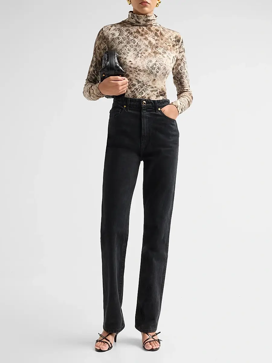 Ramy Brook Women's Thea Python-Print Cotton-Blend Top | Thumbnail 2