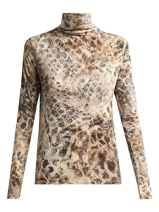 Ramy Brook Women's Thea Python-Print Cotton-Blend Top