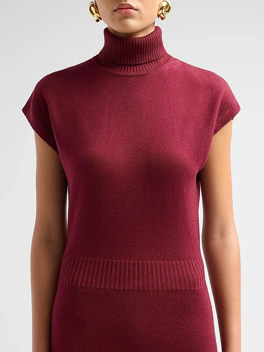 Ramy Brook Women's Natalie Wool Knit Turtleneck Midi-Dress | Thumbnail 5 Ramy Brook Women's Natalie Wool Knit Turtleneck Midi-Dress | Thumbnail 5