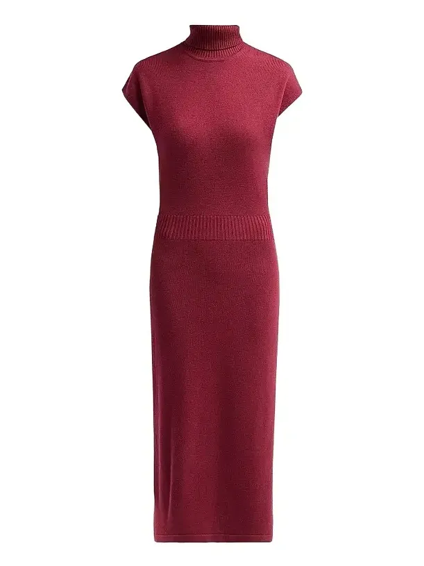 Women's Natalie Wool Knit Turtleneck Midi-Dress Women's Natalie Wool Knit Turtleneck Midi-Dress